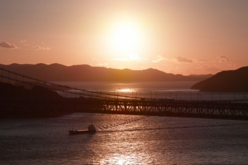 鷲羽山からの夕焼け