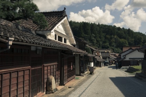 岡山県　吹屋の風景　町並み