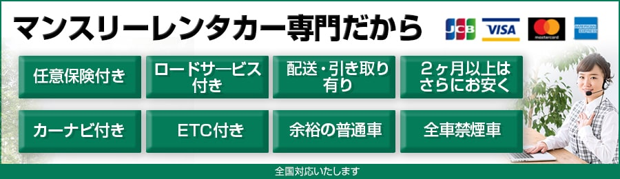 賃貸自動車の車種とプラン